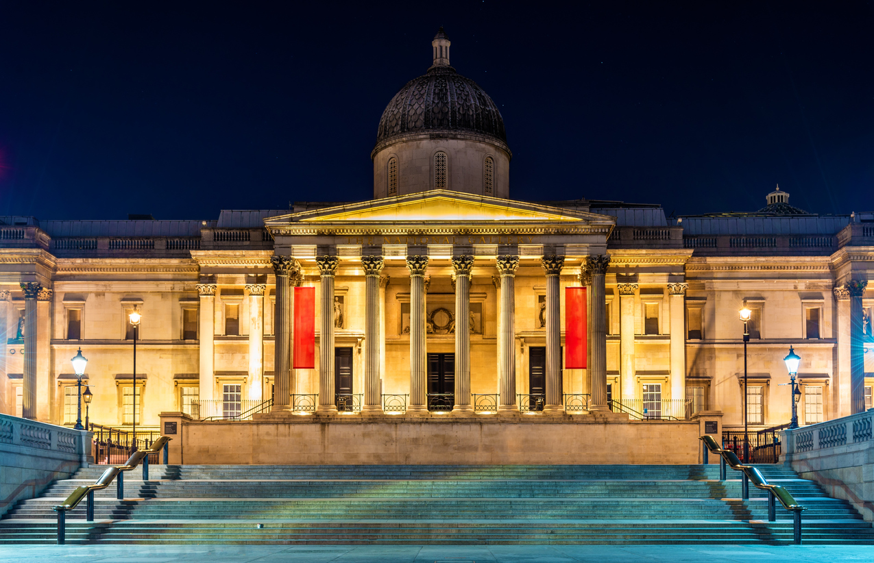 The National Gallery in Trafalgar Square during Frieze London